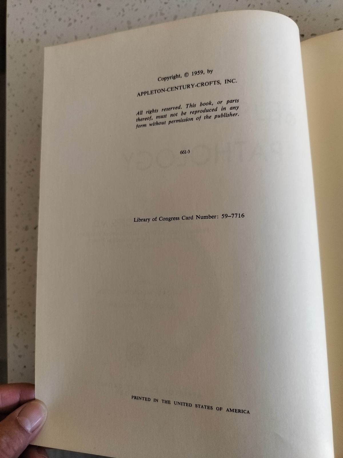 Howard C. Hopps Principles of Pathology Appleton-Century-Crofts Hardcover 1959