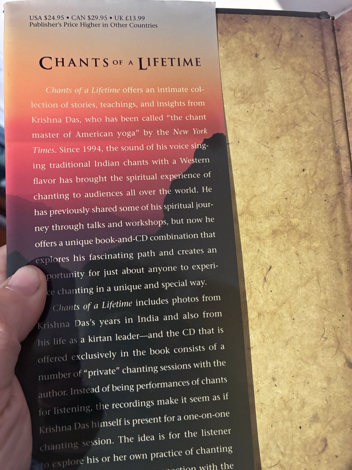 Chants of a Lifetime Krishna Das 2010 Hardcover No CD Hay House 1st Edition