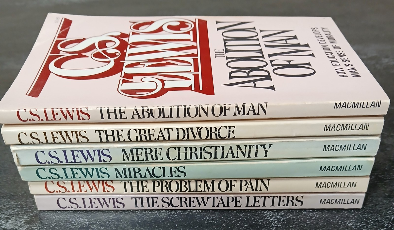Six by Lewis; C. S. Lewis, Macmillan, 1978, Spiritual Classics, 6 Box Set ACC