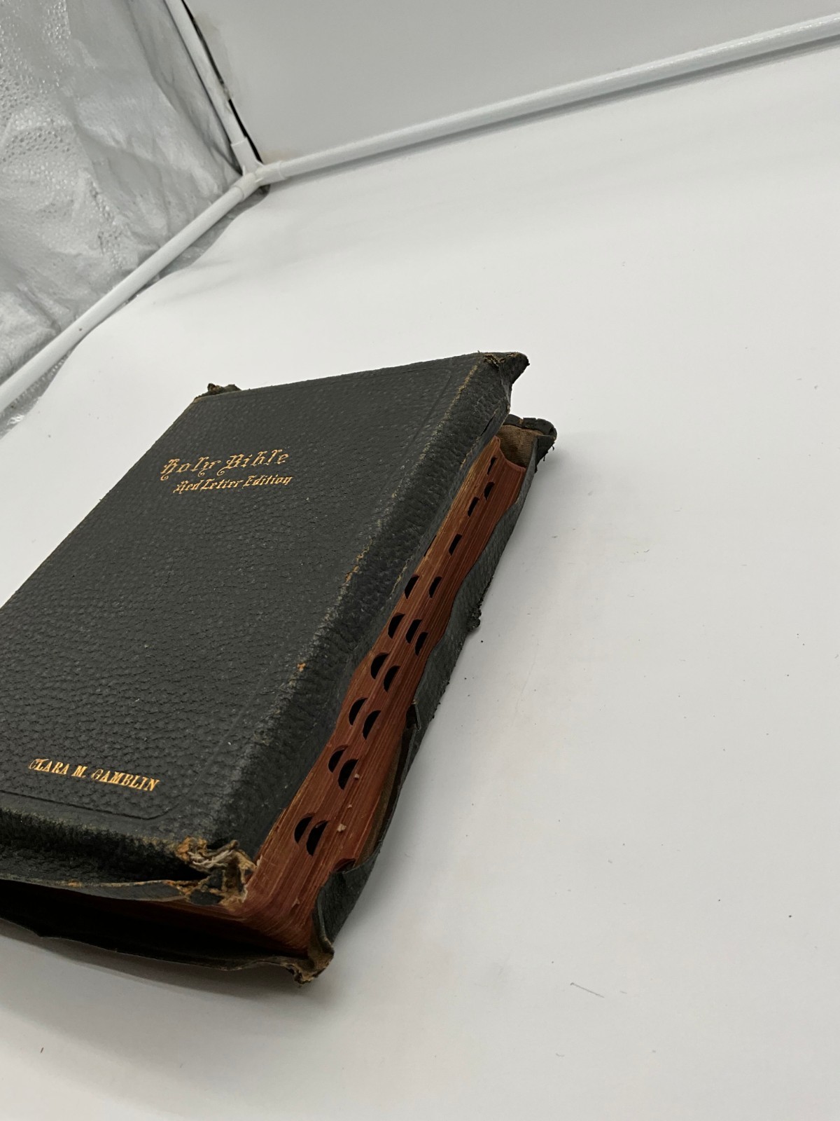 Holy Bible Red Letter Edition With The Words of Jesus Clara M Gamblin 1985 BK