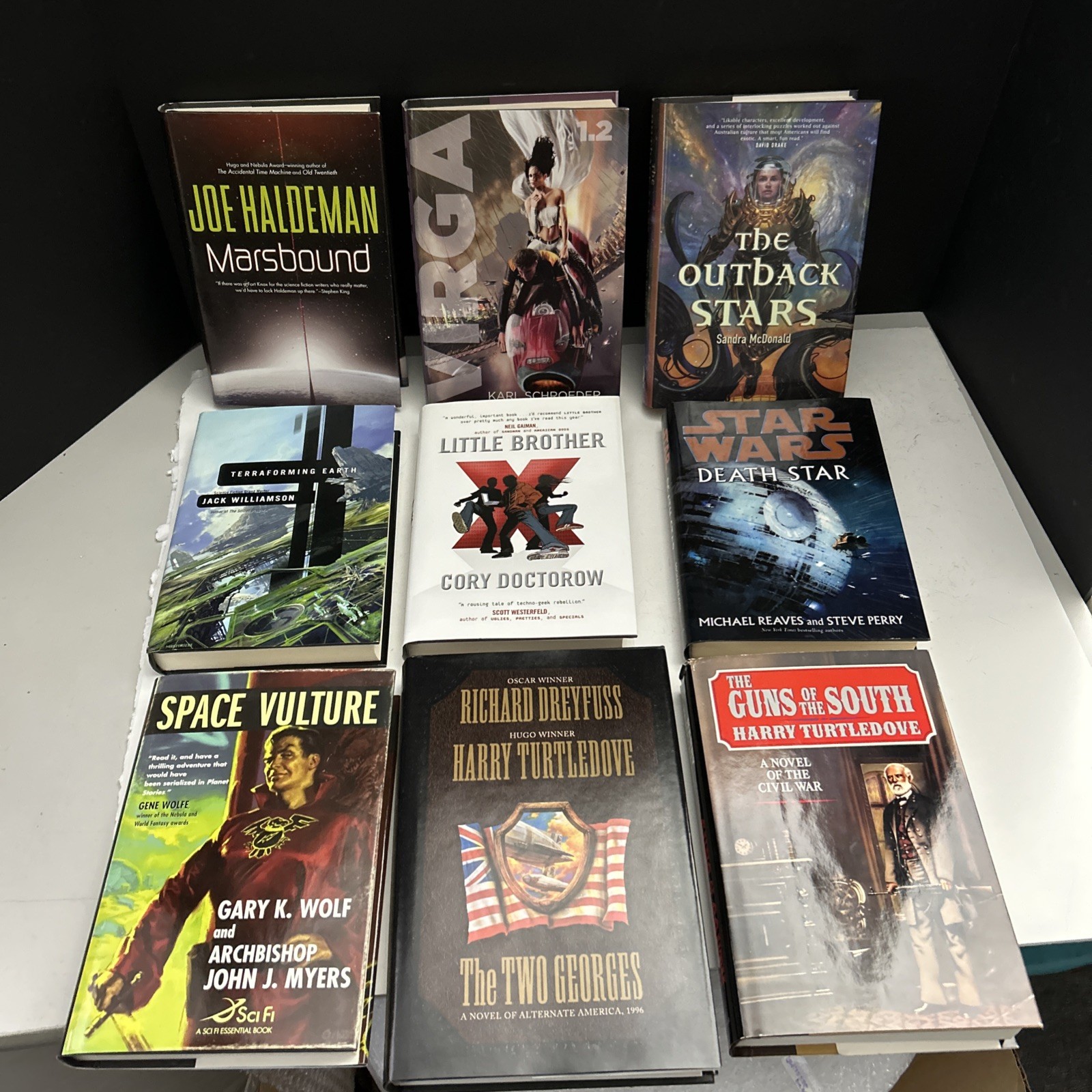 Sci-Fi & Fantasy Hardcover Lot of 9 Books Vintage 90s 2000s HC With DJ Very Good