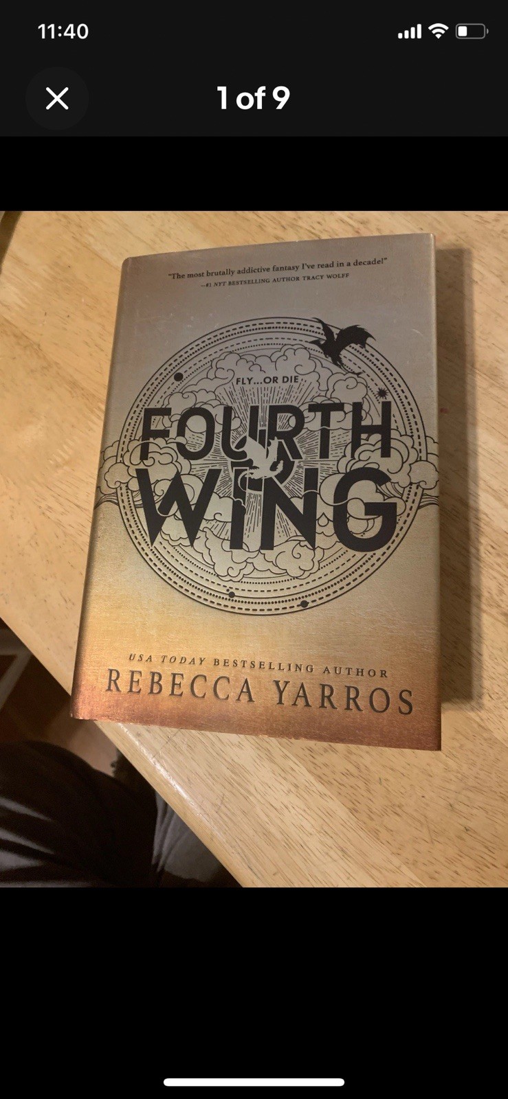 Fourth Wing By Rebecca Yarros 1st Edition 1st Printing Sprayed Edges
