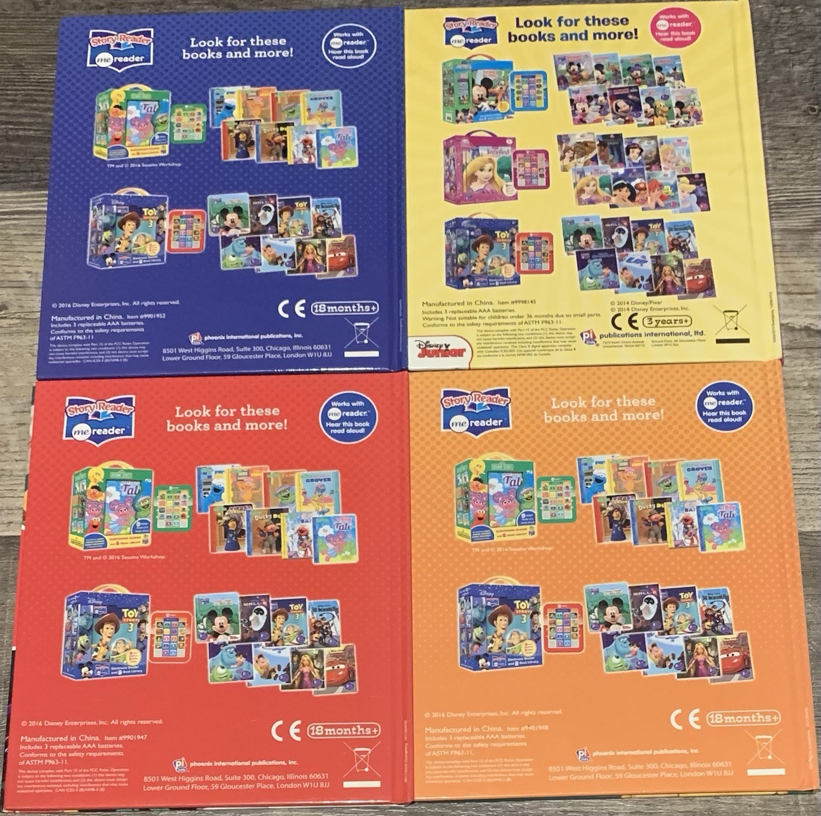 Lot Of 4: 1st HB Ed. Disney Story Reader MeReader Books Set; 2010s VERY GOOD!!!!