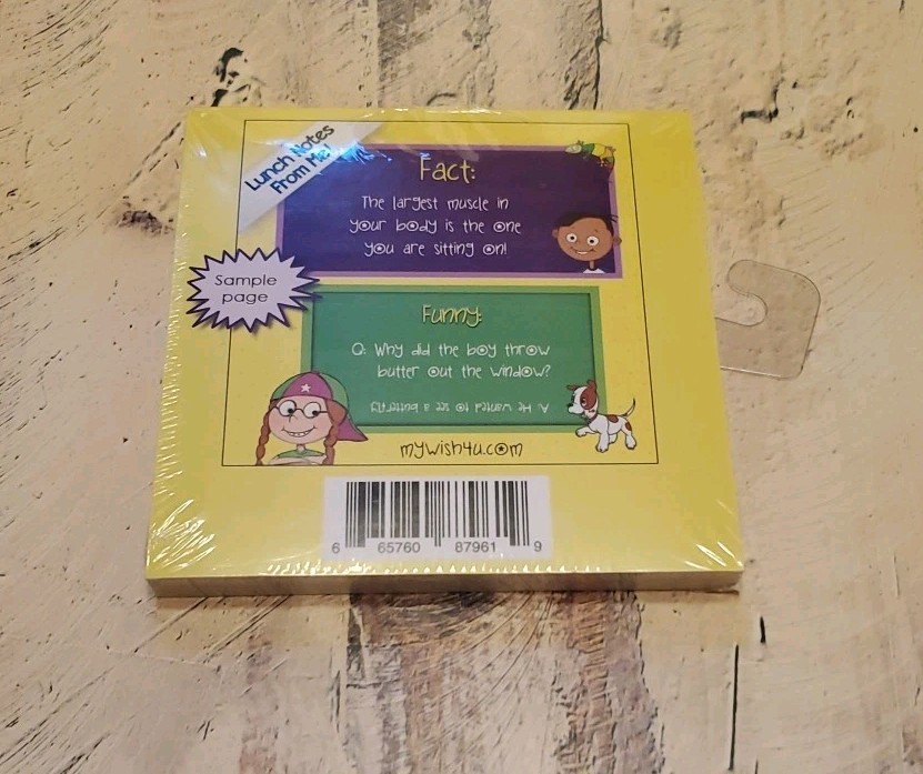 3 Pack Lunch Notes From Me! 101 Tear Off Pages Each To Make Kids Day Happier NEW