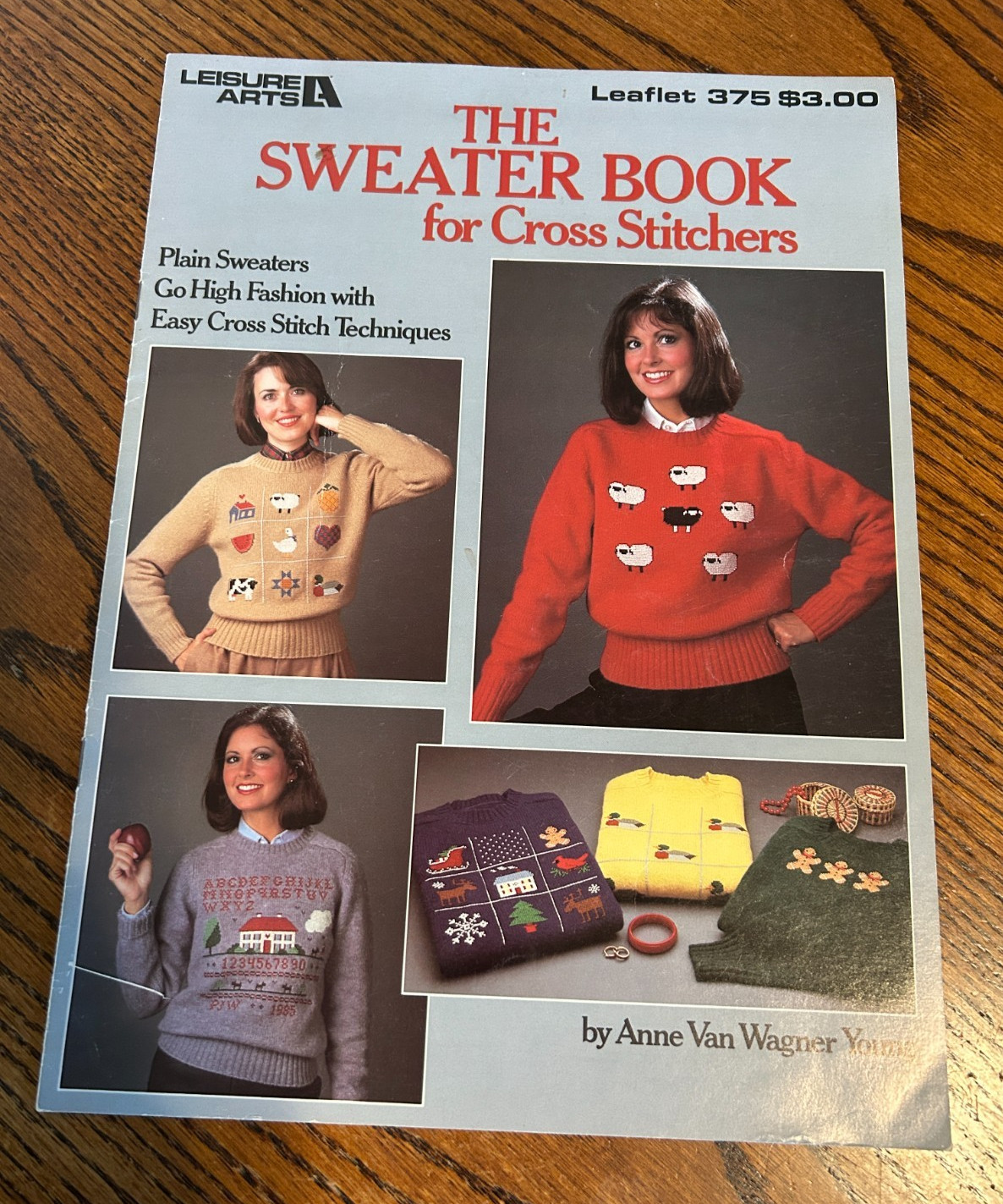 Lot of 3 Vintage Leisure Arts Leaflets 257, 367, 375 Cross Stitch & Crochet 1983
