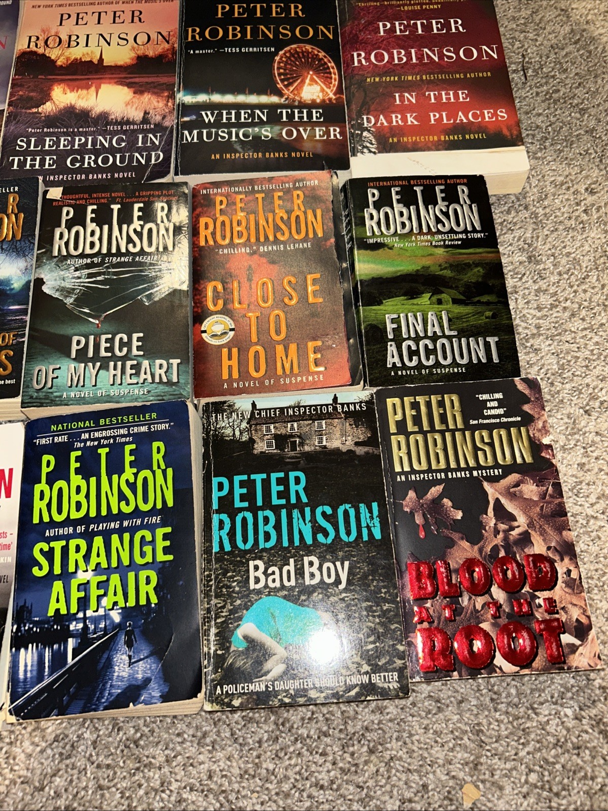 Huge Lot (25) Peter Robinson Books Inspector Banks Hardback & Paperback