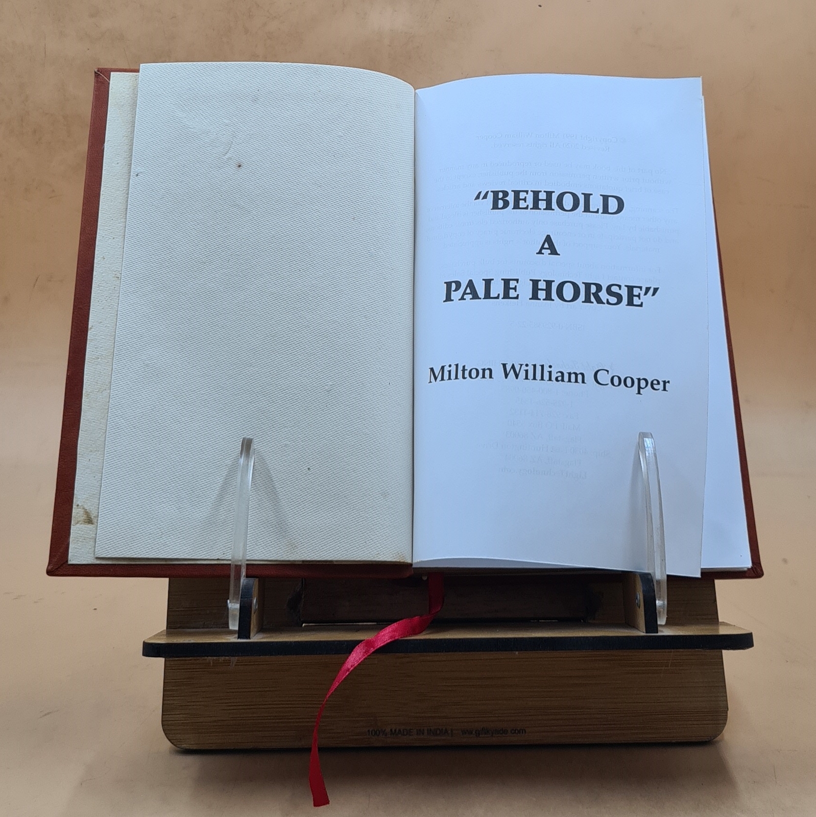 Behold a Pale Horse by Cooper, William [PREMIUM LEATHER BOUND]