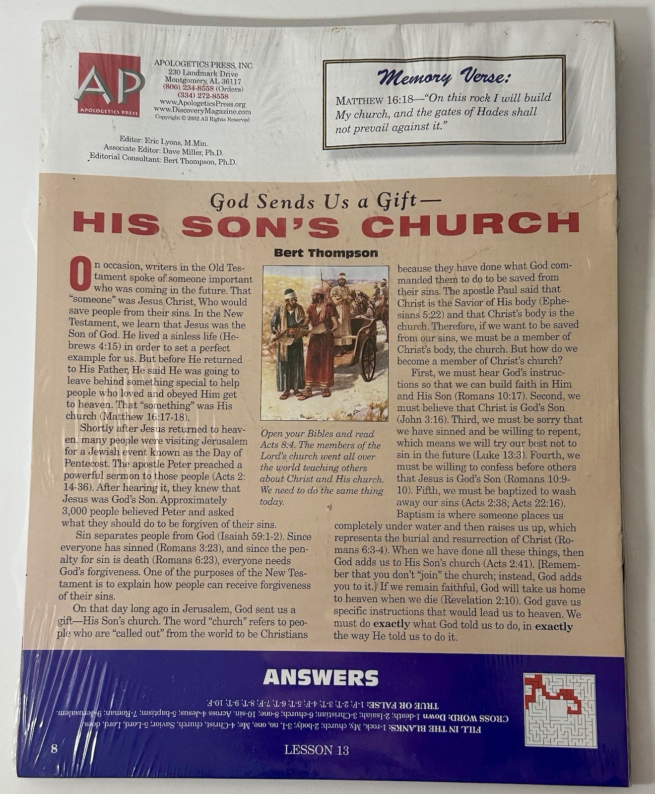 Kid’s Christian Activities Books, Explorer Series Journeys #1,2 Bible Class, VBS