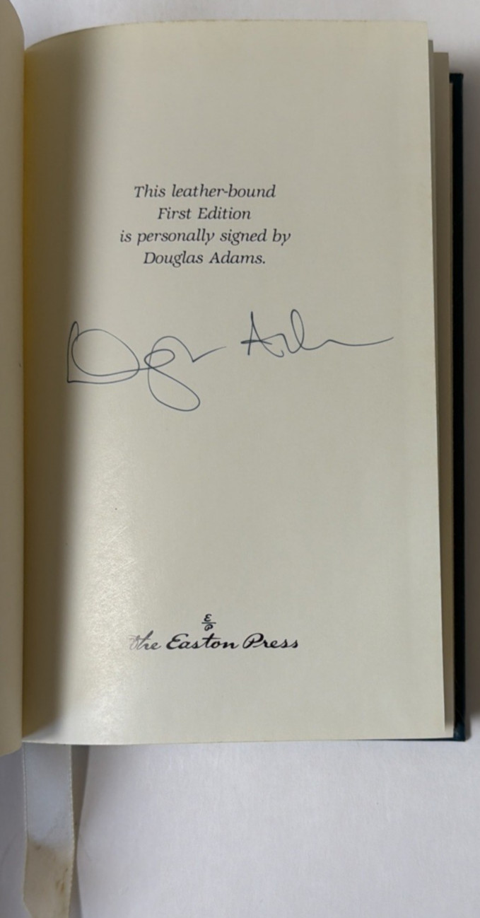 Mostly Harmless By Douglas Adams 1992 Signed First Edition Easton Press Unread