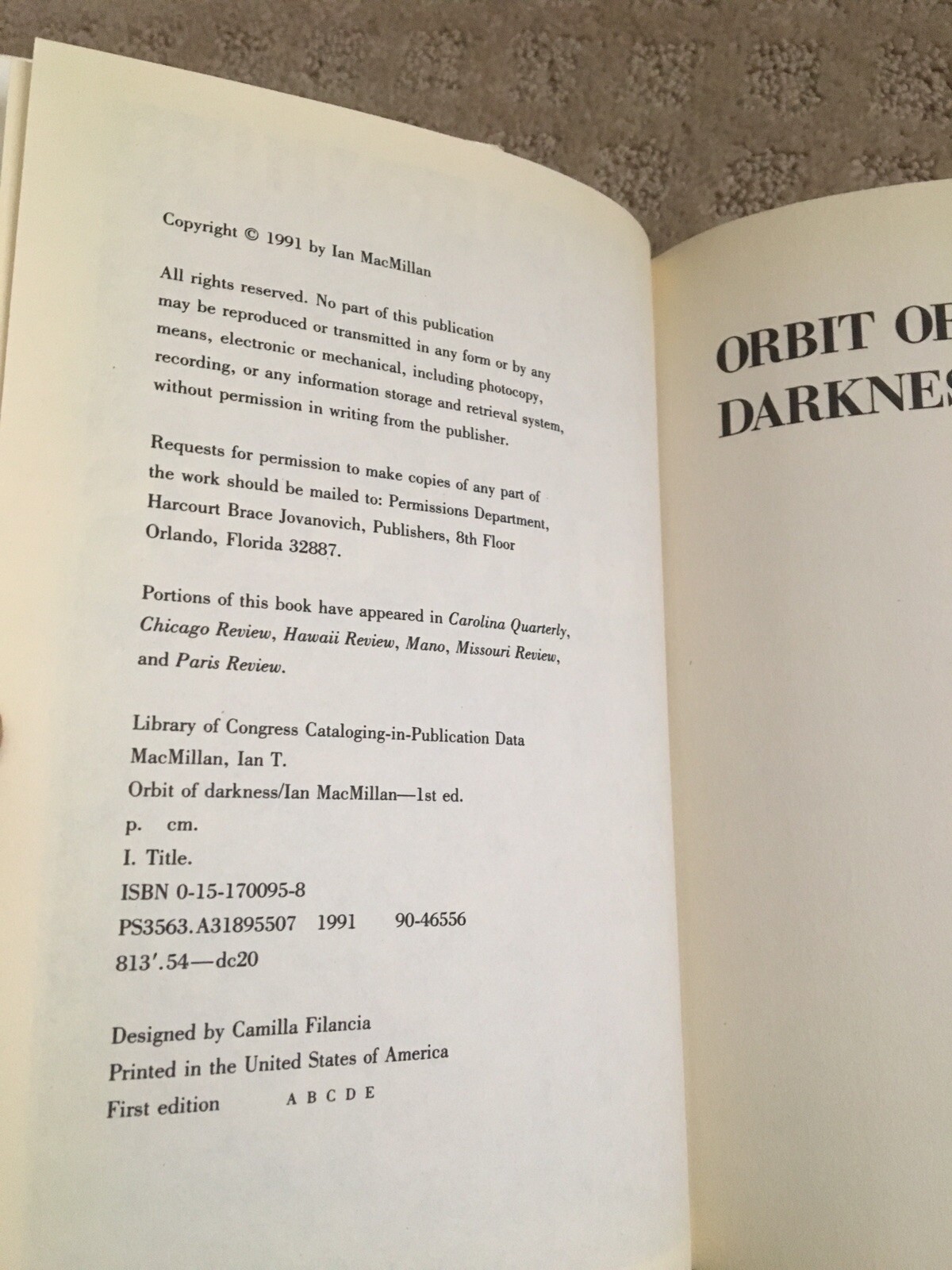 Orbit of Darkness by Ian MacMillian