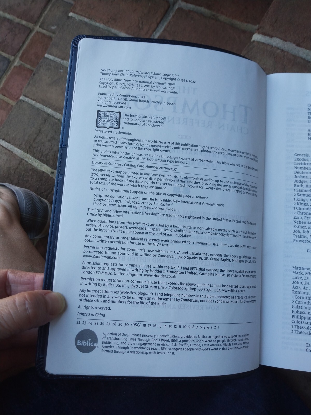 NIV Large Print Thompson Chain Reference Bible Navy~ Retails~89.99 Leathersoft