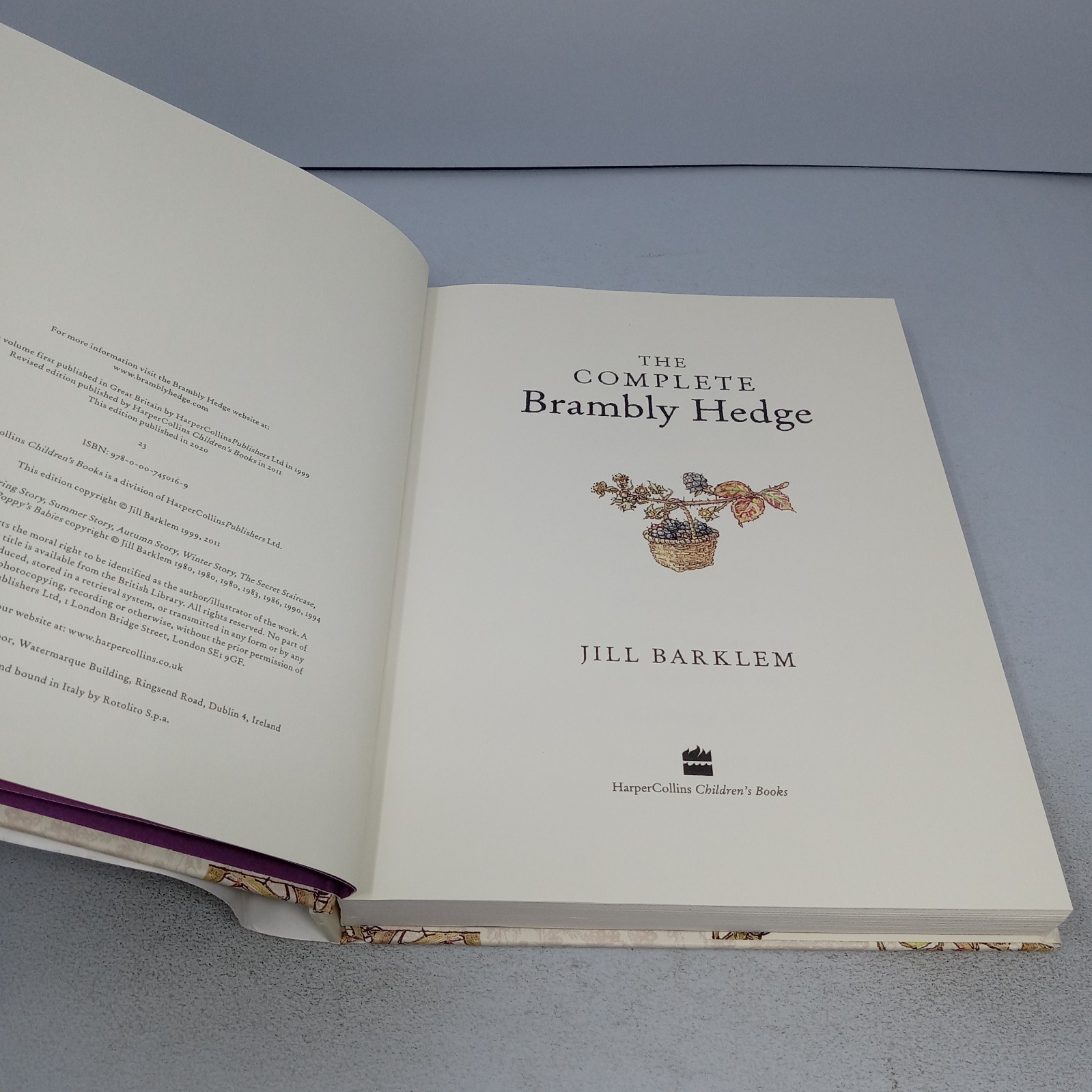 The Complete Brambly Hedge: 2020 HarperCollins Children’s Books HC Jill Barklem