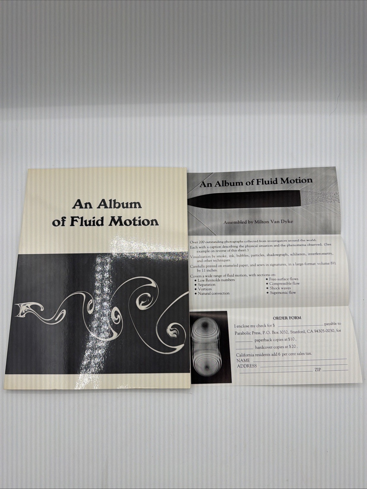 An Album Of Fluid Motion 1982 Paperback 174 Pages Milton Van Dyke Order Form Inc