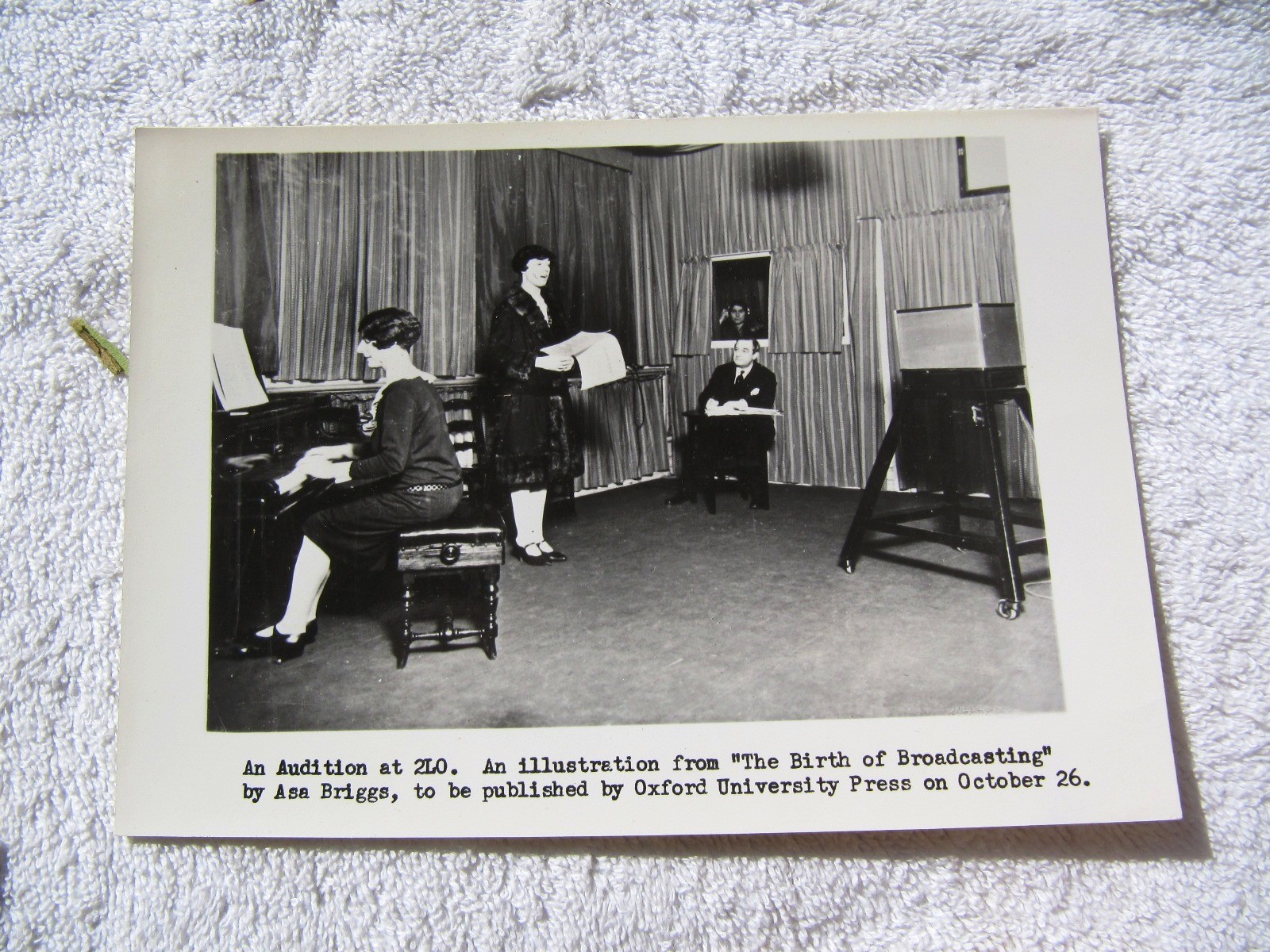 1922 BBC AUDITION at 2LO Photo Briggs History of Radio in the United Kingdom