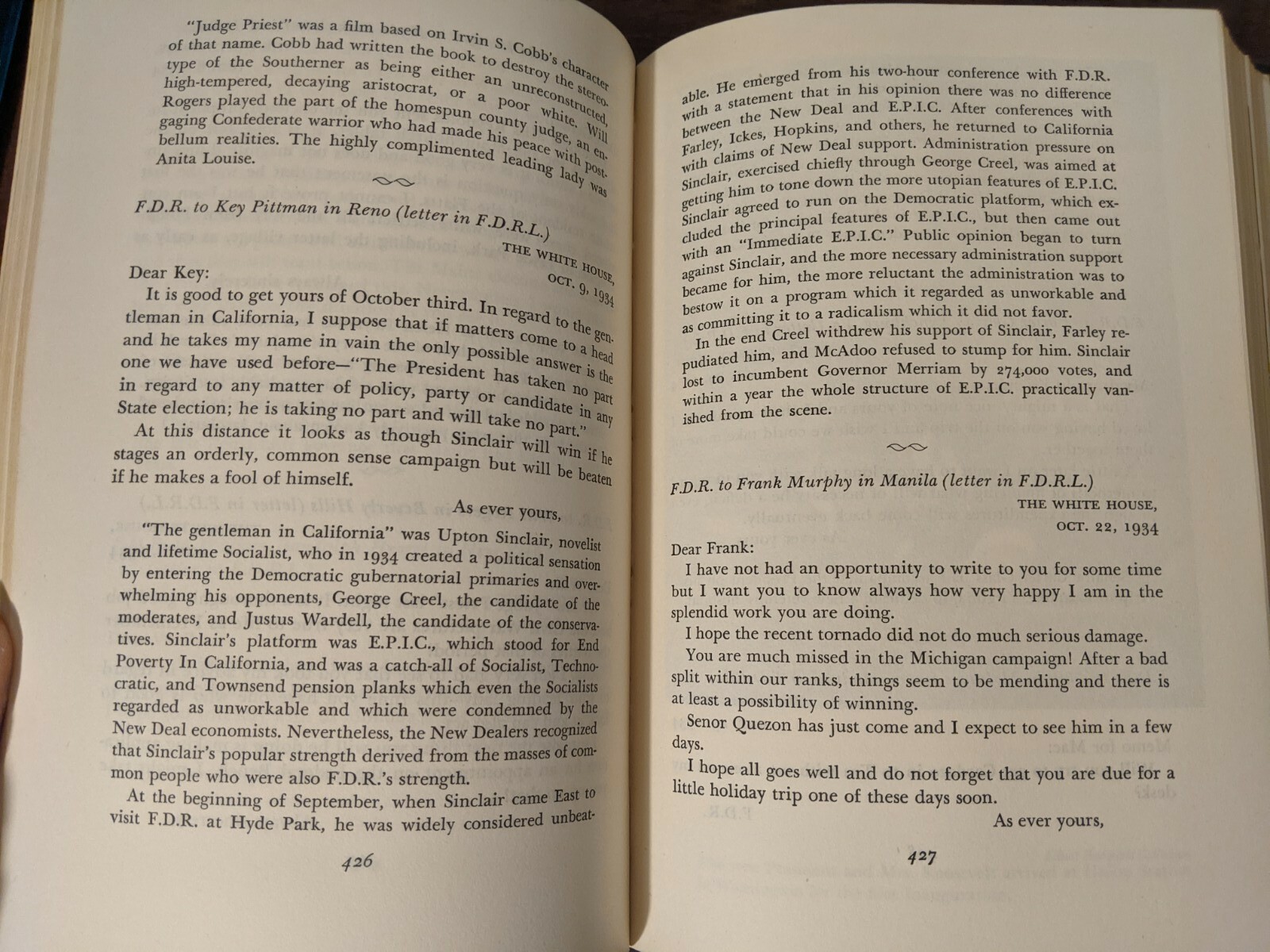 F.D.R. HIS PERSONAL LETTERS 1928-1945 Part 1 – FIRST EDITION 1950 HC