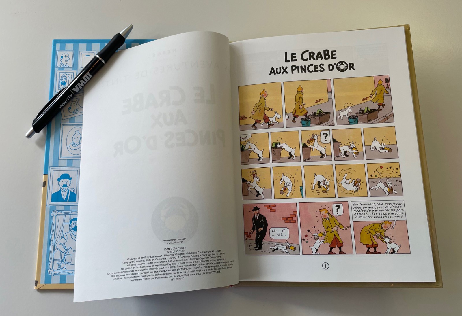 FREE SHIP Tintin Crab With Golden Claws French Petit Format Herge Hardcover