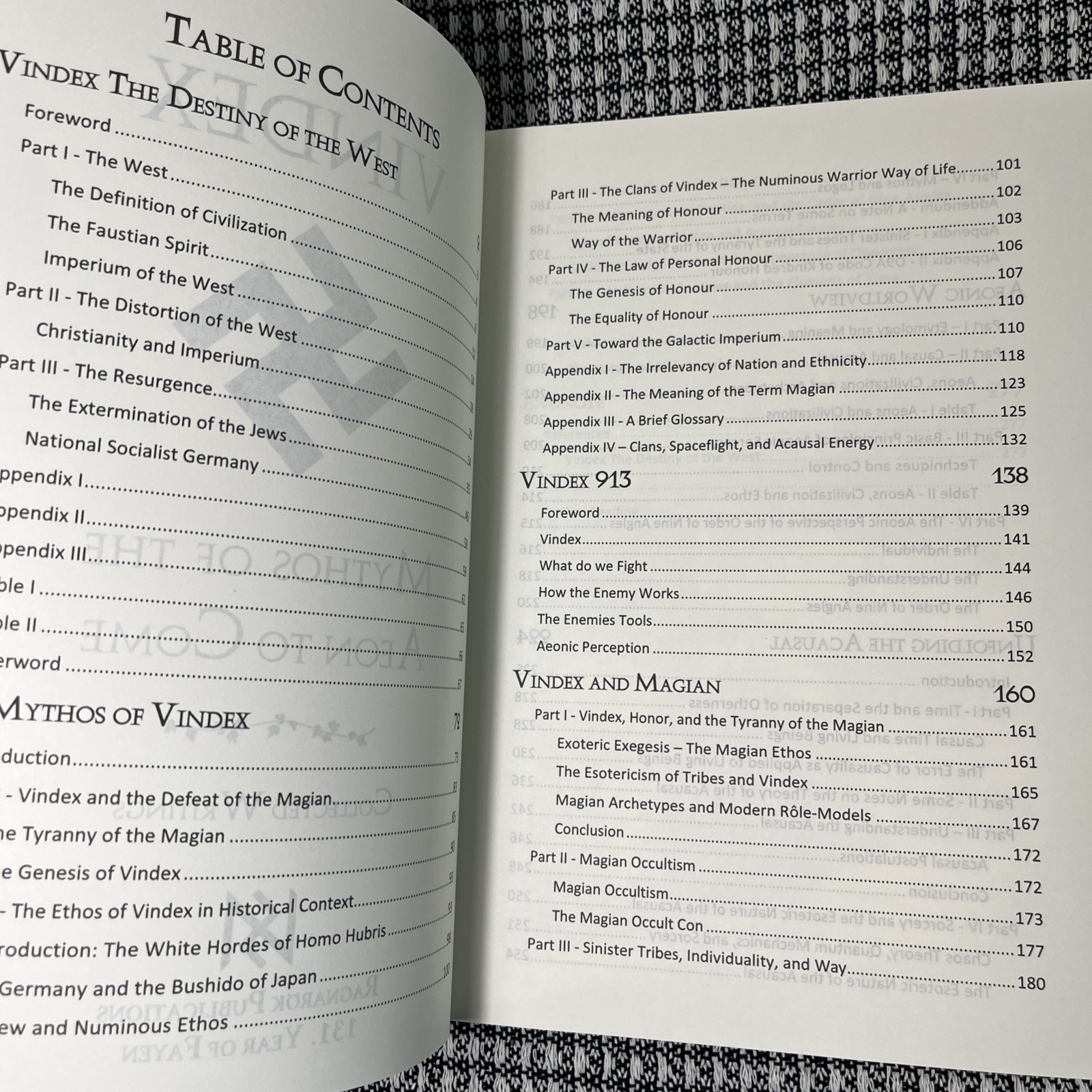 Vindex, Mythos of An Aeon To Come (Paperback), Large Reprint, 8.5”*11.50” , New