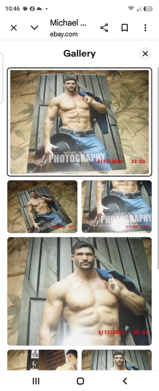 Michael Stokes 2021 Calendar buyer pays shipping no refunds SCARCE!