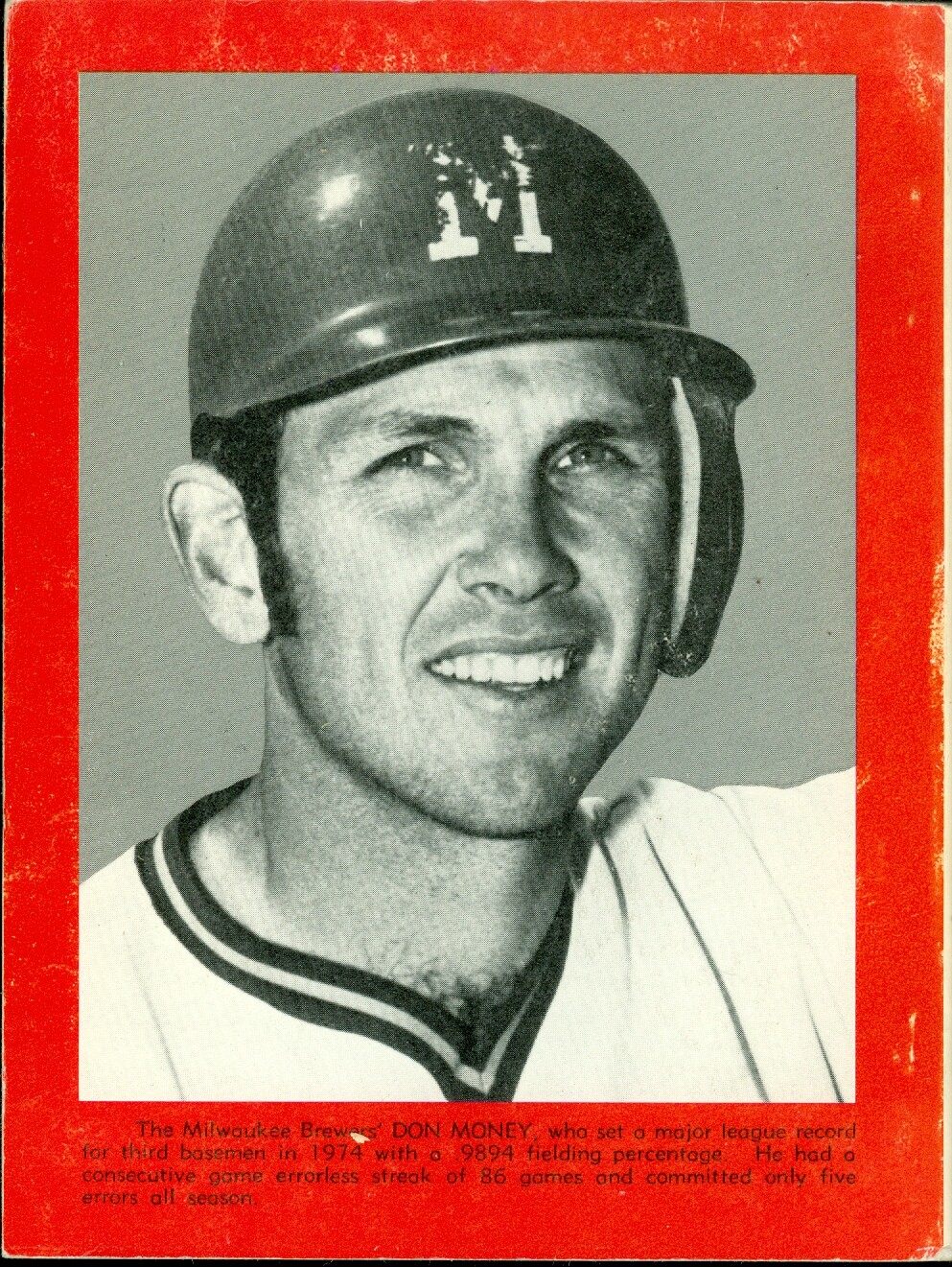 1975 TSN Official Baseball Record Book Lou Brock Cardinals Don Money Back