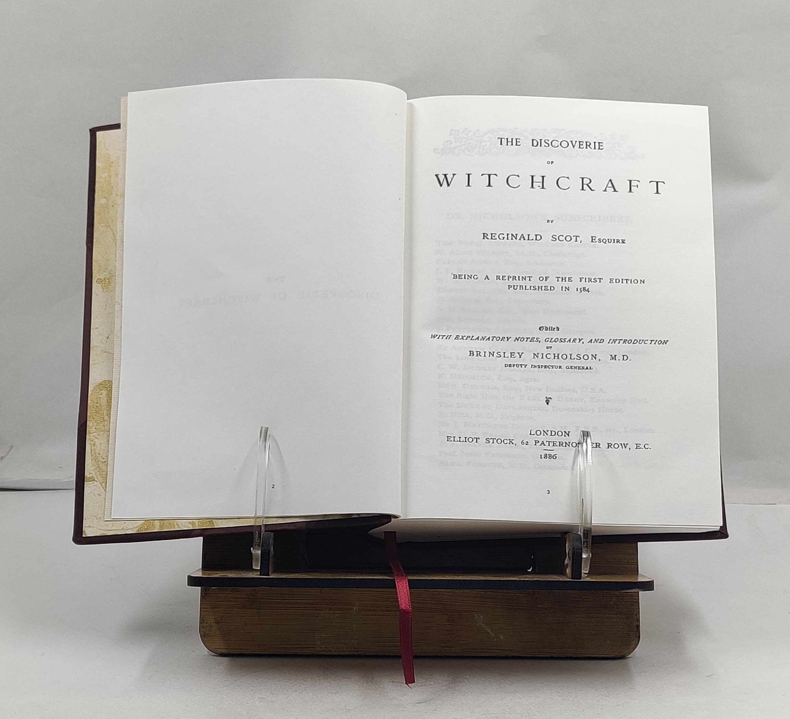 The discoverie of witchcraft 1886 by Reginald Scot , Brinsley [Leather Crafted]