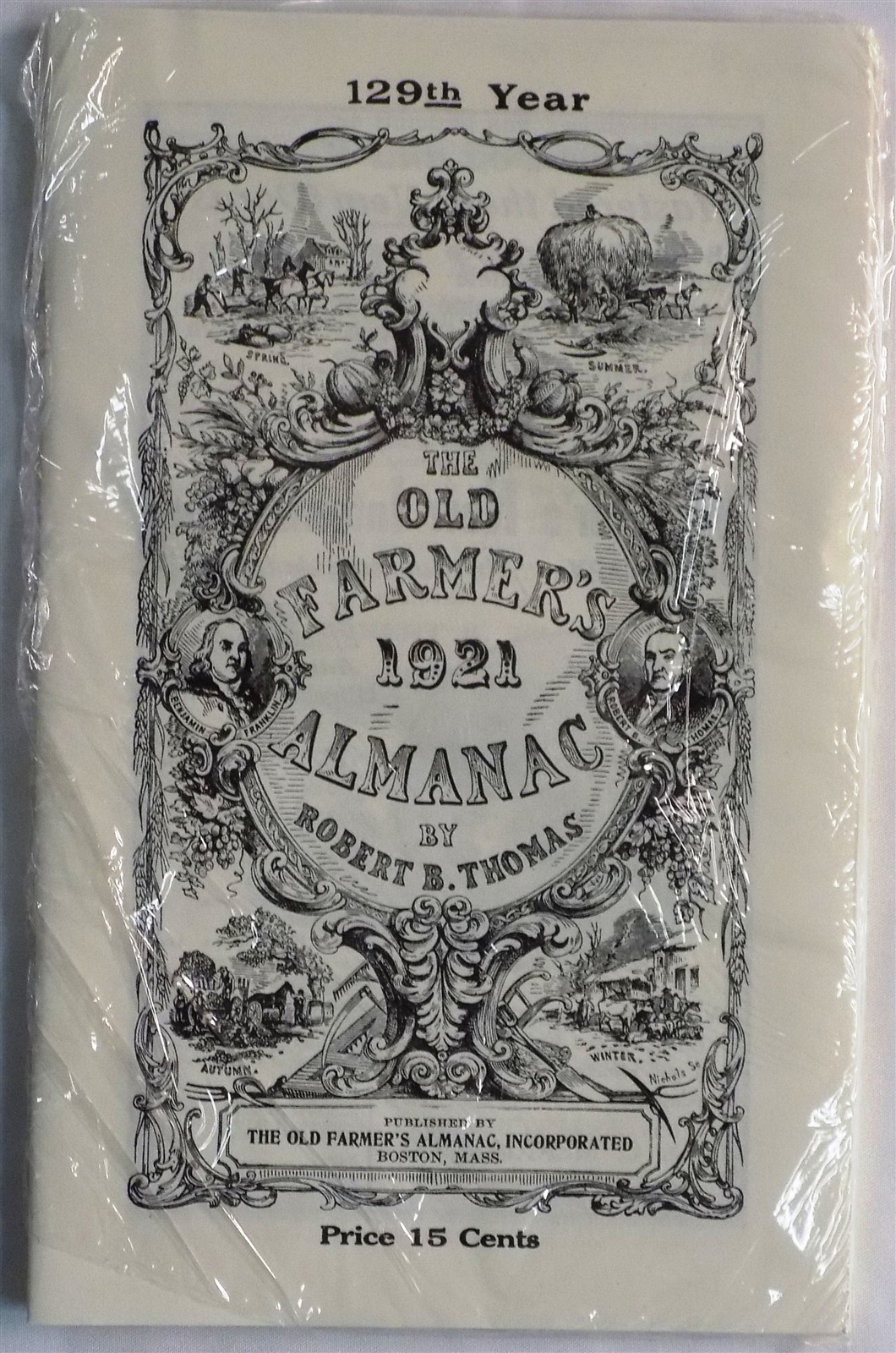 The Old Farmer’s Almanac 1821/1921 by Thomas Robert B. Never Used