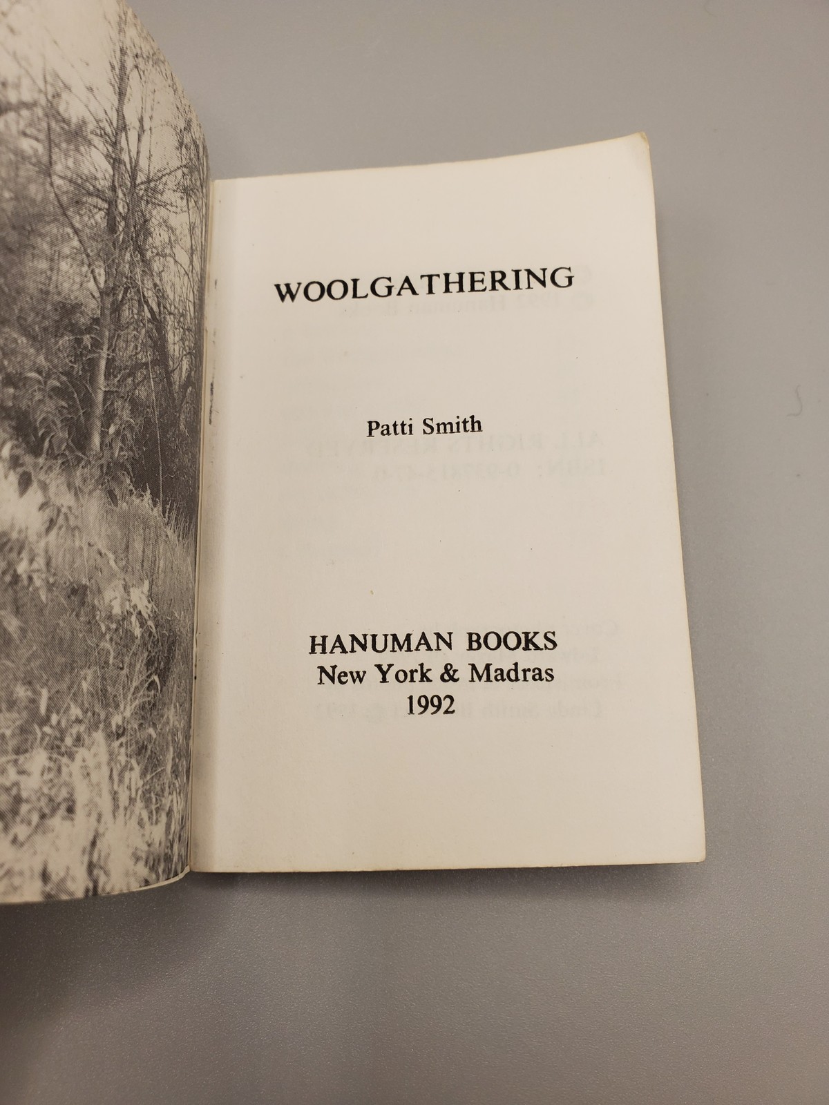 Vintage 1992 Hanuman Books Patti Smith WOOLGATHERING Mini Paperback