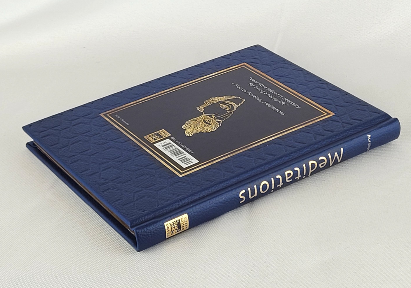 MEDITATIONS Marcus Aurelius (8″x6″) George Long Deluxe Faux Leather Bound Gilded