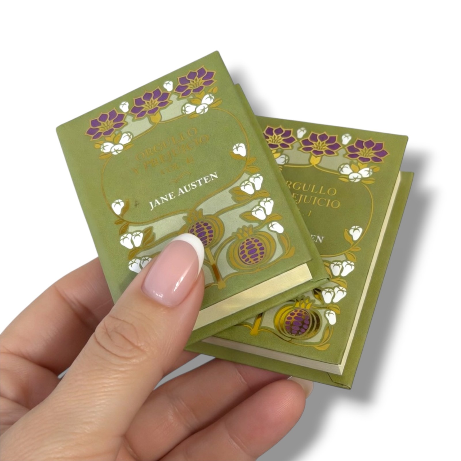 Orgullo y Prejuicio miniature book 2-vol set gold foil stamping 900pg slipcase