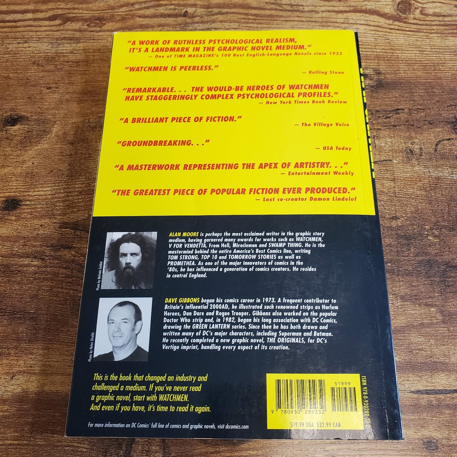 Watchmen Alan Moore Dave Gibbons 2019 Graphic Novel DC Comics Hugo Award Winner