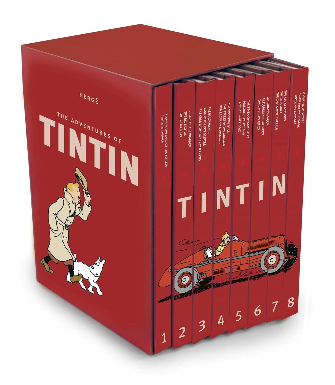 Tintin Compact Edition 8 Book Box Set Hardback Kids Age 7+ Hergé Gift