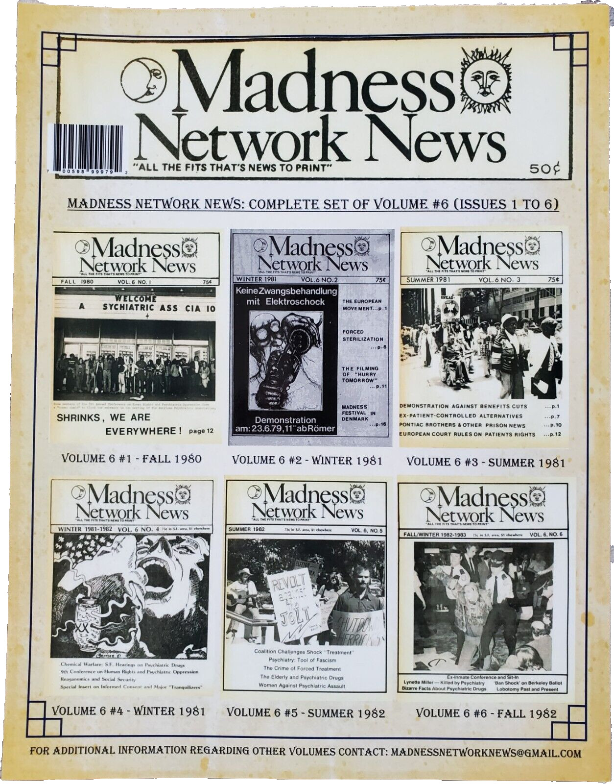 Madness Network News 8.5 X 11 Full Volume Books, (Volumes: 1, 2, 3, 5, 6, 7 & 8)