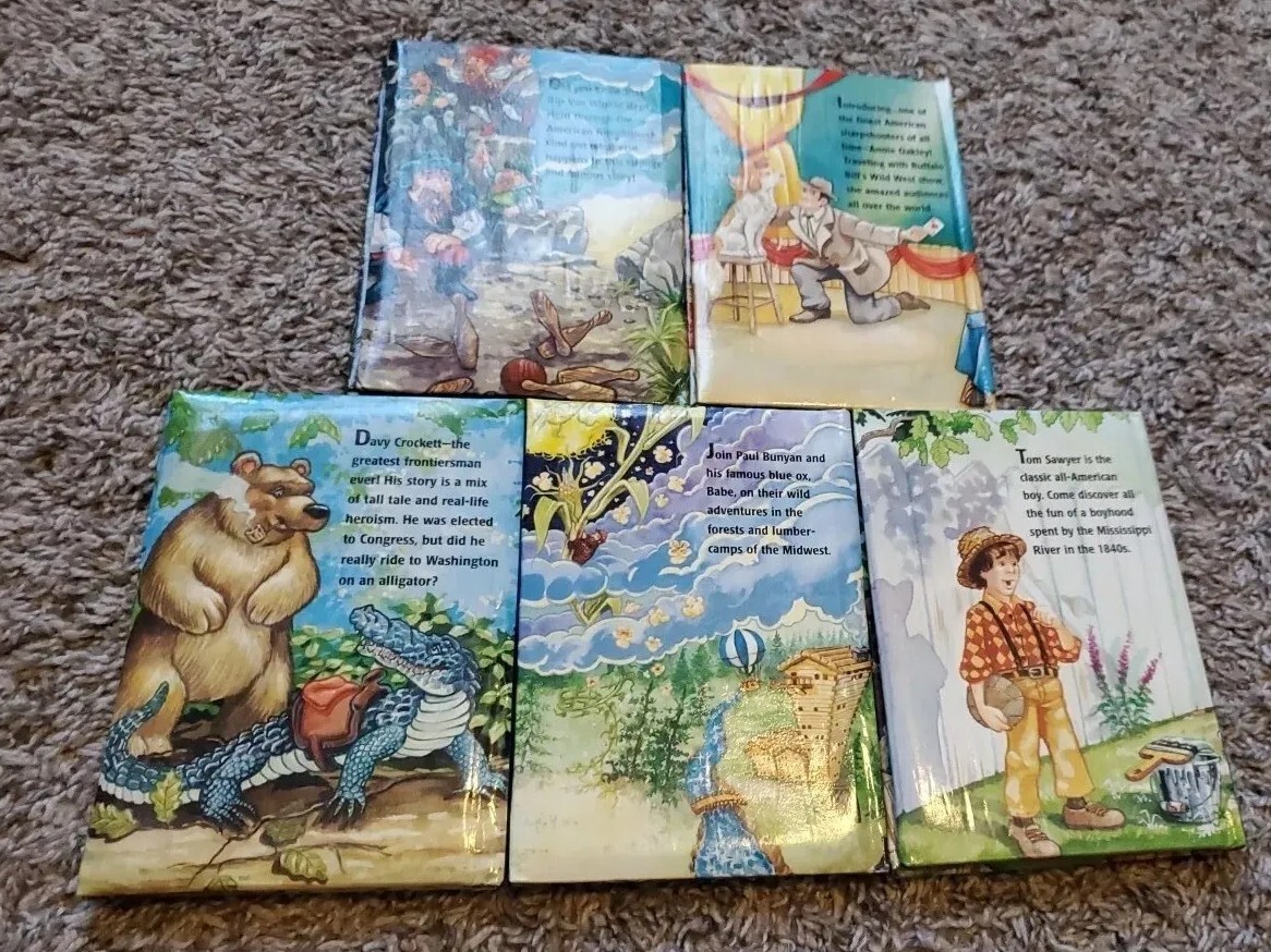 Lot 5 Vintage 1998 American Classics Collection Illustrated Mini Books