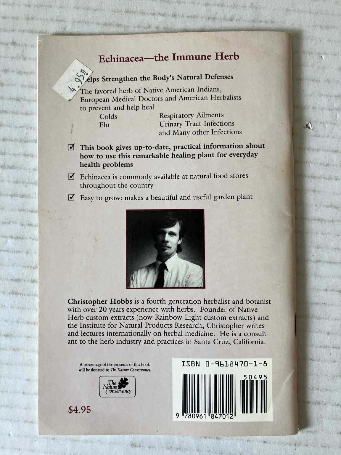 Echinacea The Immune Herb Christopher Hobbs 1990 3rd Printing Botanica Press PB
