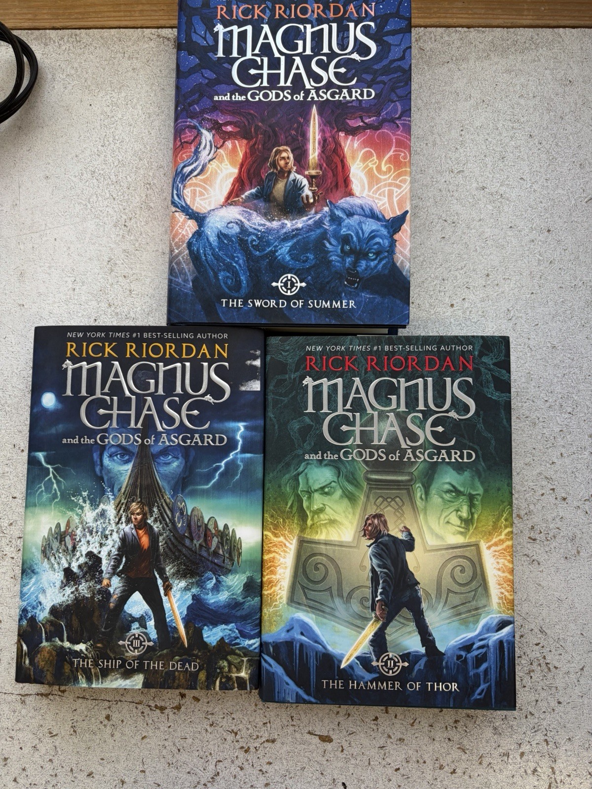 Rick Riordan MAGNUS CHASE Complete Series Lot of 3 Set 1st/1st HARDCOVER Books