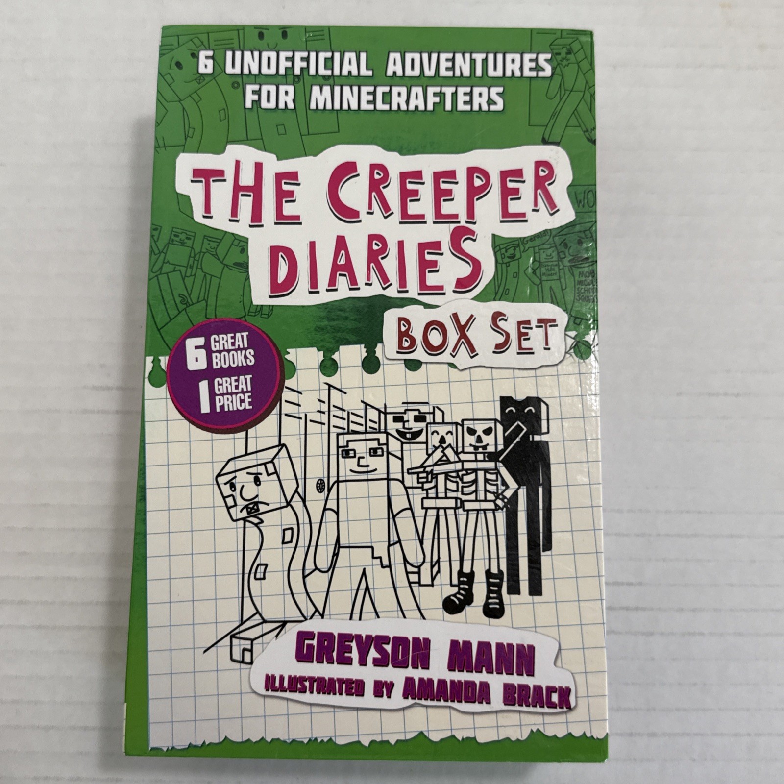 Diaries for Fans of Creepers Box Set Six Unofficial Adventures for Minecrafters