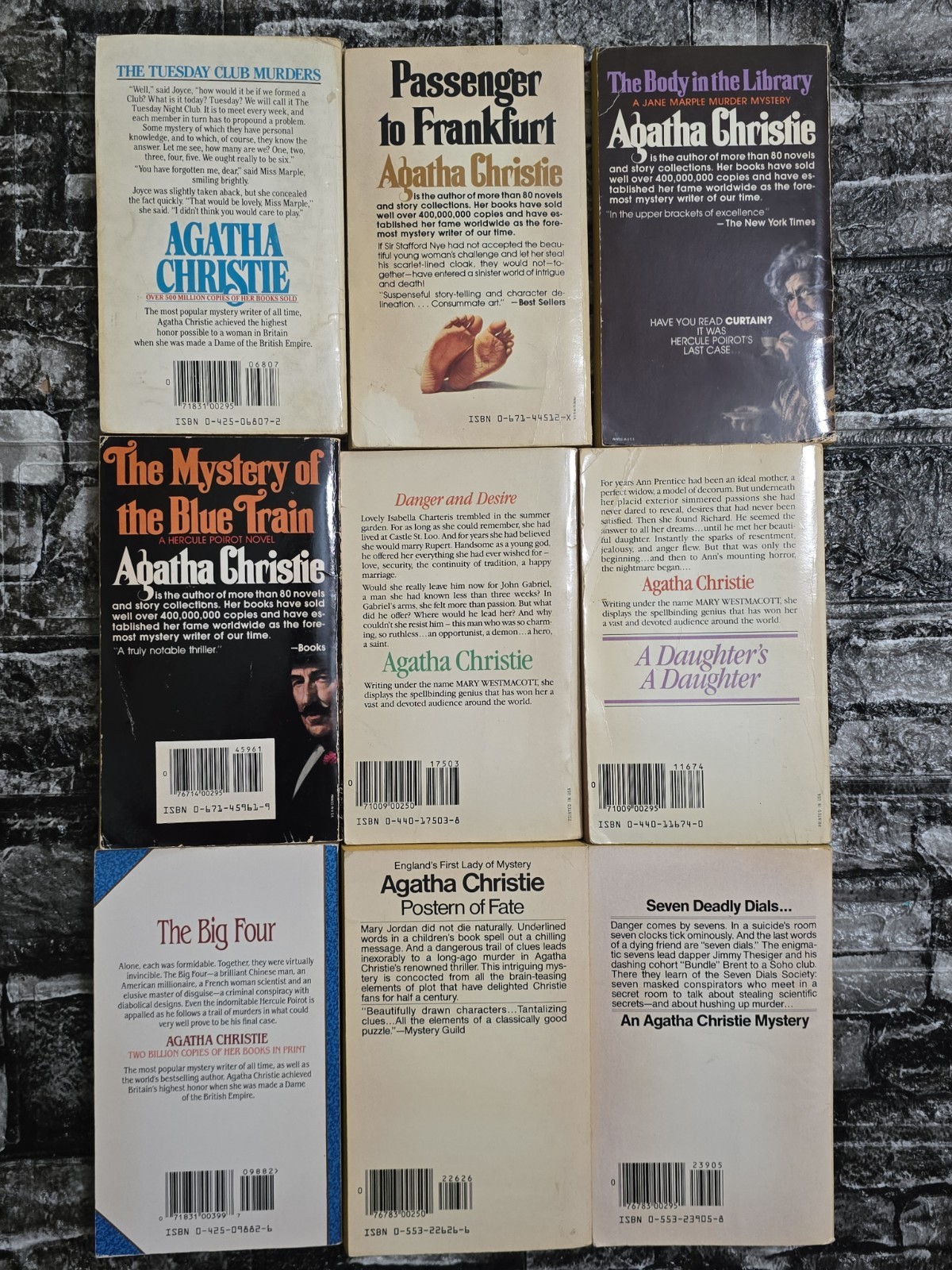 30 Vtg Agatha Christie Mystery Paperback Book Lot Hercule Poirot Berkley Bantam